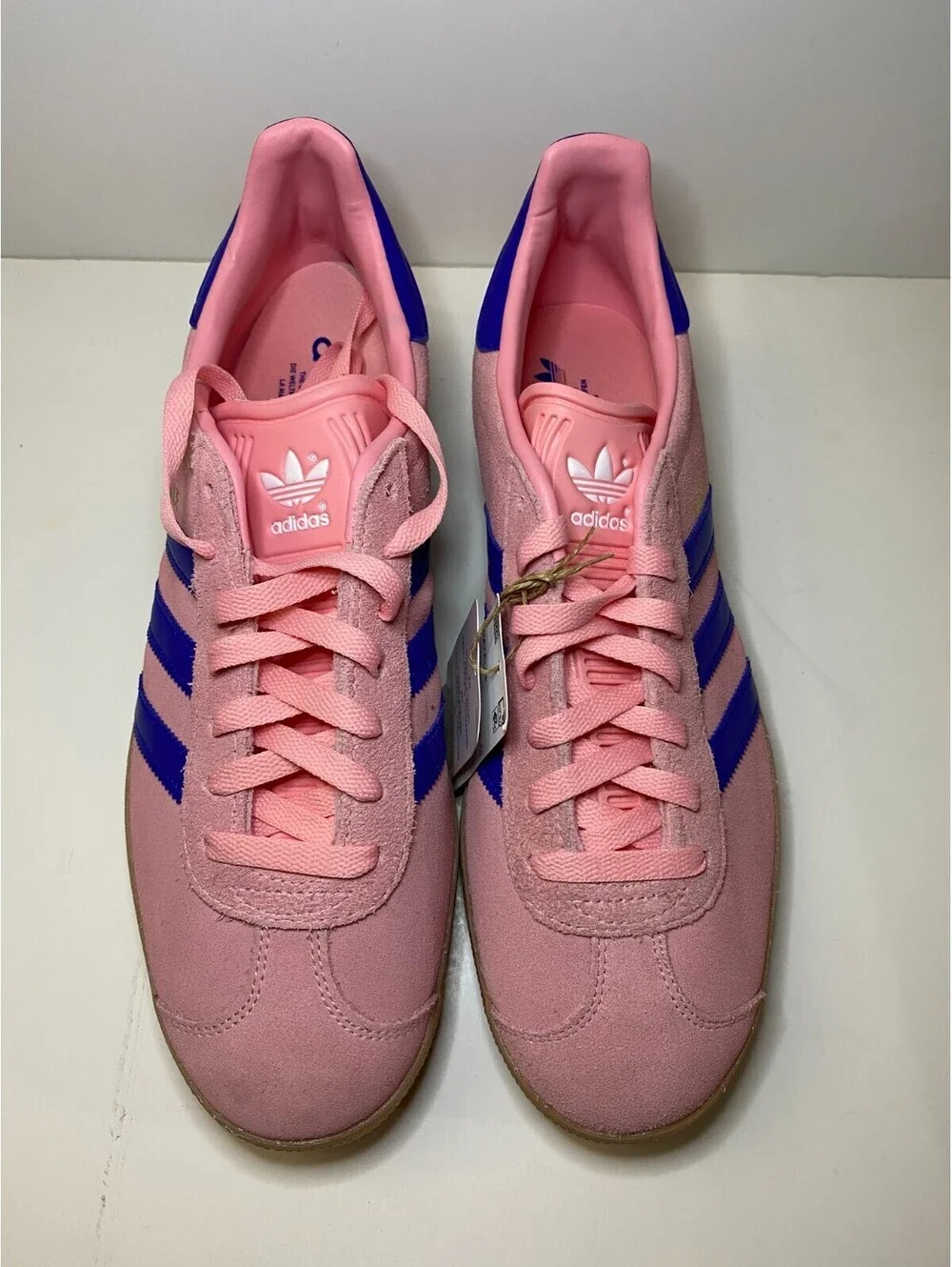 Adidas Gazelle JI2077 Mens Sneaker US 9 Semi Pink Spark Suede Athletic Shoes